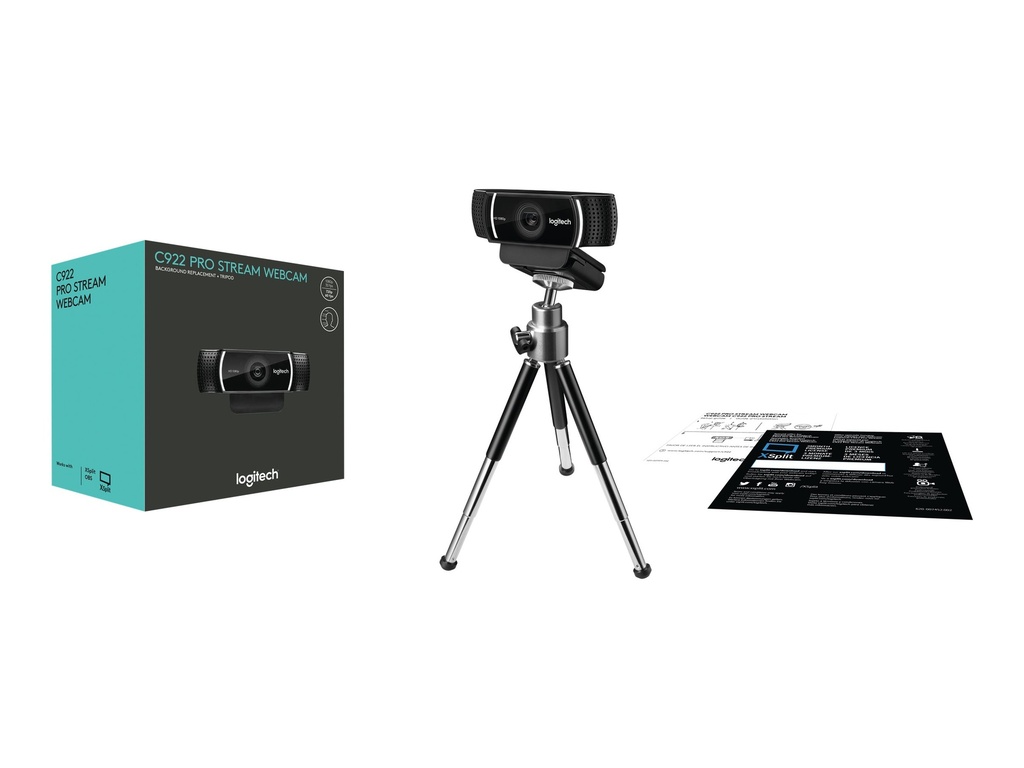 LOGITECH C922 WEBCAM, 1080P FULL HD