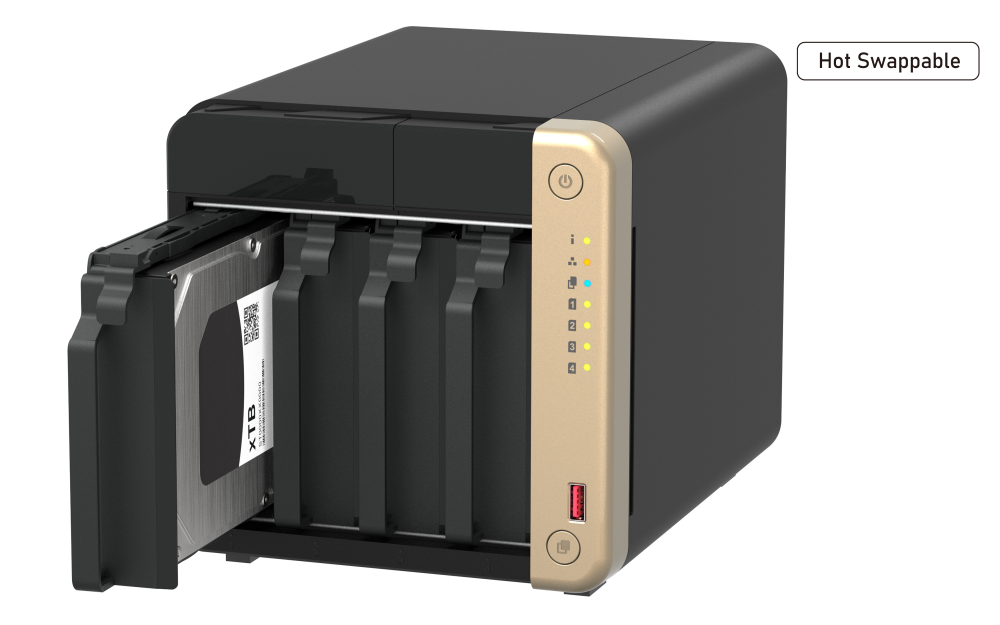 QNAP 4-BAY NAS(NO DISK) CELERO N QC 2.9GHz, 8GB, 2.5GbE(2), M.2(2), PCIe, TWR 3YR WTY