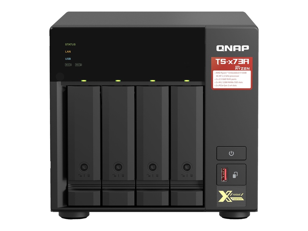 QNAP TS-473A - NAS server - 4 bays - SATA 6Gb/s - RAM 8 GB - 2.5 Gigabit Ethernet