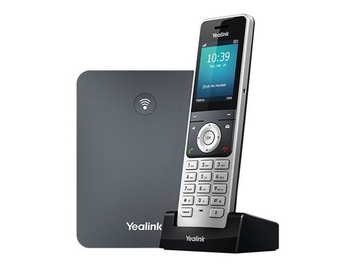 YEALINK (W76P) HIGH PERFORMANCE DECT IP PHONE SYSTEM W/HANDSET & BASE STATION,2.4" SCREEN